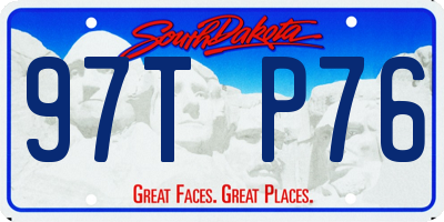 SD license plate 97TP76