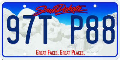 SD license plate 97TP88
