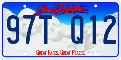 SD license plate 97TQ12