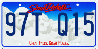 SD license plate 97TQ15