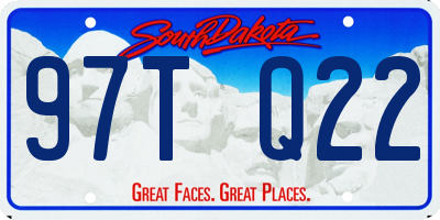 SD license plate 97TQ22