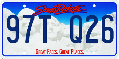 SD license plate 97TQ26