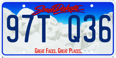 SD license plate 97TQ36
