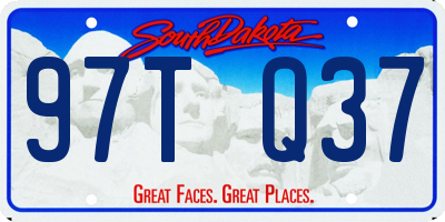 SD license plate 97TQ37