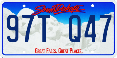 SD license plate 97TQ47