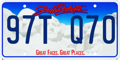 SD license plate 97TQ70