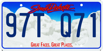 SD license plate 97TQ71