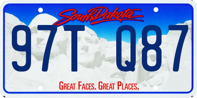 SD license plate 97TQ87
