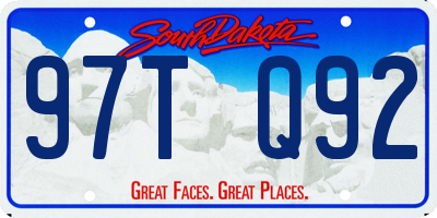 SD license plate 97TQ92