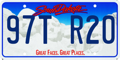 SD license plate 97TR20