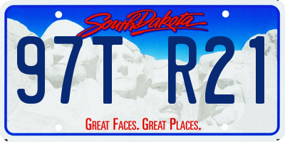 SD license plate 97TR21