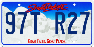 SD license plate 97TR27