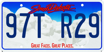 SD license plate 97TR29