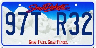 SD license plate 97TR32