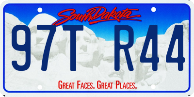 SD license plate 97TR44