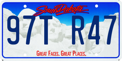 SD license plate 97TR47