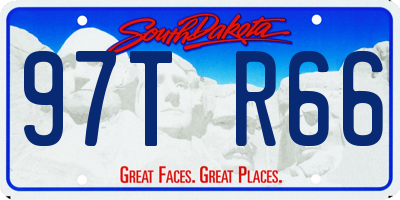 SD license plate 97TR66