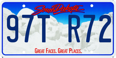 SD license plate 97TR72