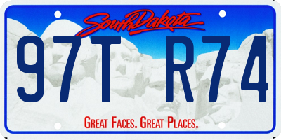 SD license plate 97TR74