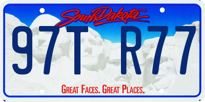 SD license plate 97TR77