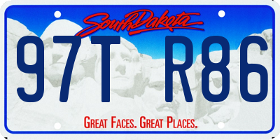 SD license plate 97TR86