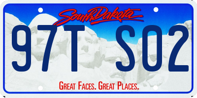 SD license plate 97TS02