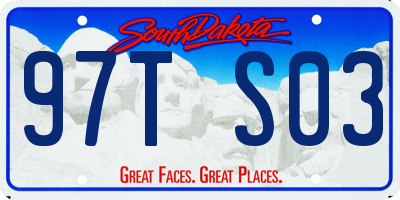 SD license plate 97TS03