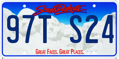 SD license plate 97TS24