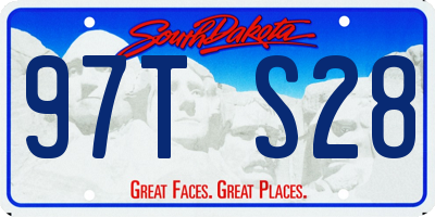 SD license plate 97TS28