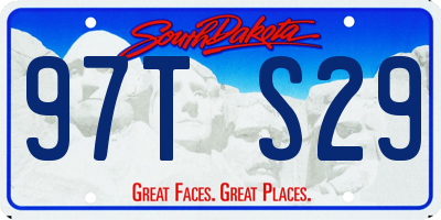 SD license plate 97TS29