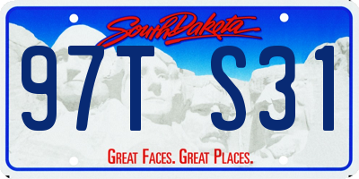 SD license plate 97TS31