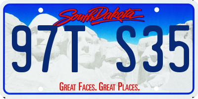 SD license plate 97TS35