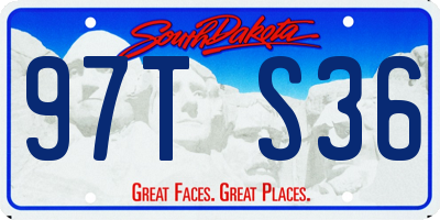 SD license plate 97TS36