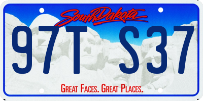 SD license plate 97TS37