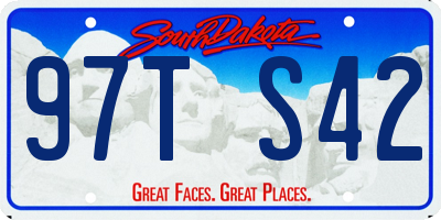 SD license plate 97TS42