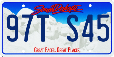 SD license plate 97TS45