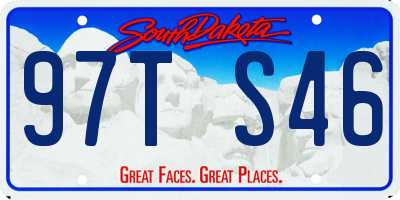 SD license plate 97TS46