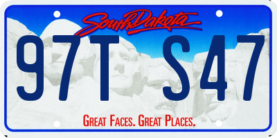 SD license plate 97TS47