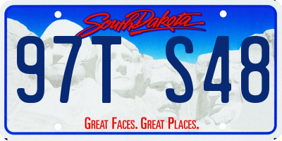 SD license plate 97TS48