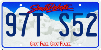 SD license plate 97TS52