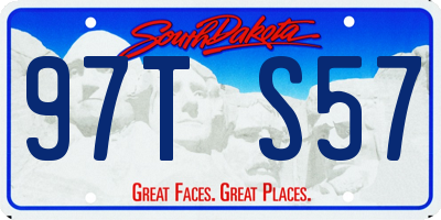 SD license plate 97TS57