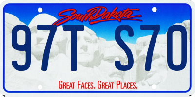 SD license plate 97TS70