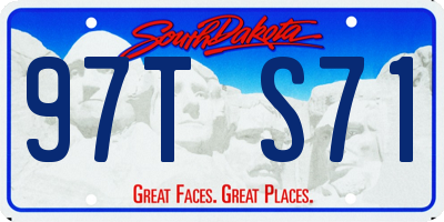 SD license plate 97TS71