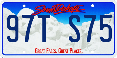 SD license plate 97TS75