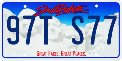 SD license plate 97TS77