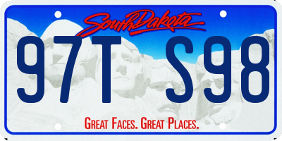 SD license plate 97TS98