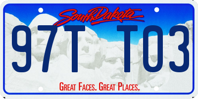 SD license plate 97TT03