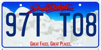 SD license plate 97TT08