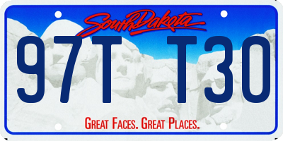 SD license plate 97TT30