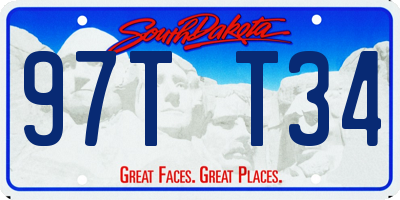 SD license plate 97TT34